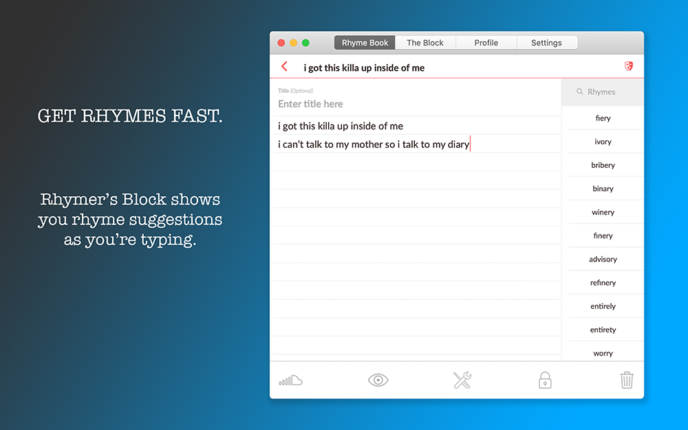 Rhymer's Block for Mac OS